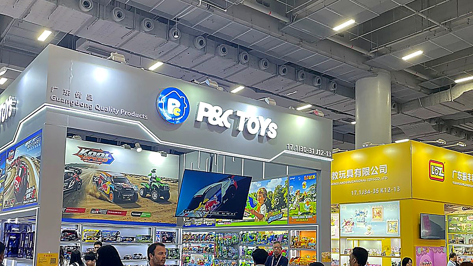 Stand eines Spielwarenherstellers auf der Canton Fair in China